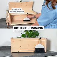 ZirbenBrotkasten | 2-teilig (Brotkasten + Ablagegitter) | Ma&szlig;e: 450x250x180mm