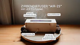 ZirbenDiffuser "AIR-25" Luftbefeuchter Set von Zirbelino&reg;: Nat&uuml;rlic...