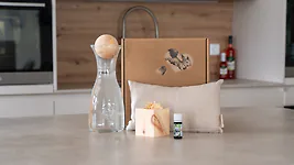 Zirben-Lieblingsbox #3: Zirbenkissen (17x29cm), Zirbenw&uuml;rfel-Set, Zirbenkugel...
