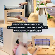 Insektenvernichter "SurrFrei" mit abnehmbarer Zirbenholzh&uuml;lle und A...