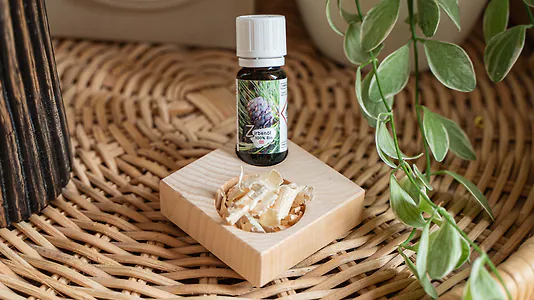 ZirbenInsel-Set mit Bio-Zirben&ouml;l 10ml | Insel mit ca. 7x7x2cm und 2 L&ouml;chern f...