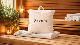 ZIRBELINO&reg; SAUNA-Zirbenkissen 40x40cm mit Henkel | SPEZIAL-F&Uuml;LLUNG mit extrem...