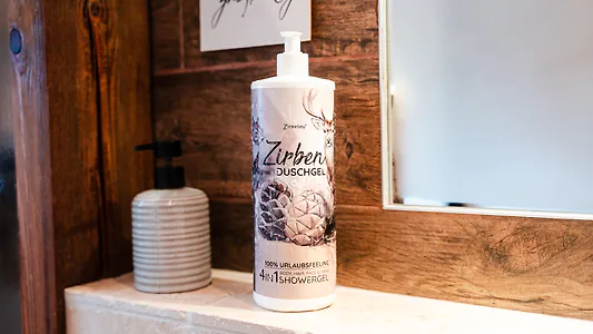 1.000ml ZirbenDuschgel 4in1 - ZIRBELINO&reg; | f&uuml;r K&ouml;rper, Haare, Gesicht und H&auml;n...