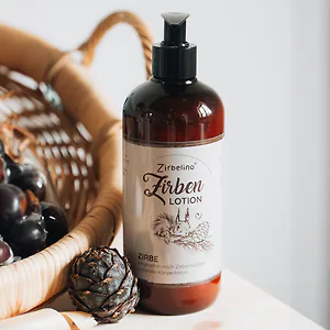 ZirbenLotion 500ml ZIRBELINO&reg; | Ganzk&ouml;rperpflegelotion, mit praktischem Pumps...