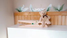 Zirbelino&reg; Deko-W&auml;scheklammer aus Zirbenholz, ca. 65cm hoch | mintgr&uuml;n | ca. ...