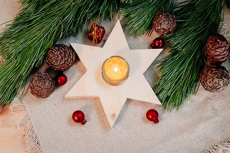 Zirbenweihnachtsschmuck Zirbenstern