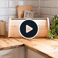 ZirbenBrotdose "elegant" mit Rollo | 2-teilig (Brotdose + Ablagegit...