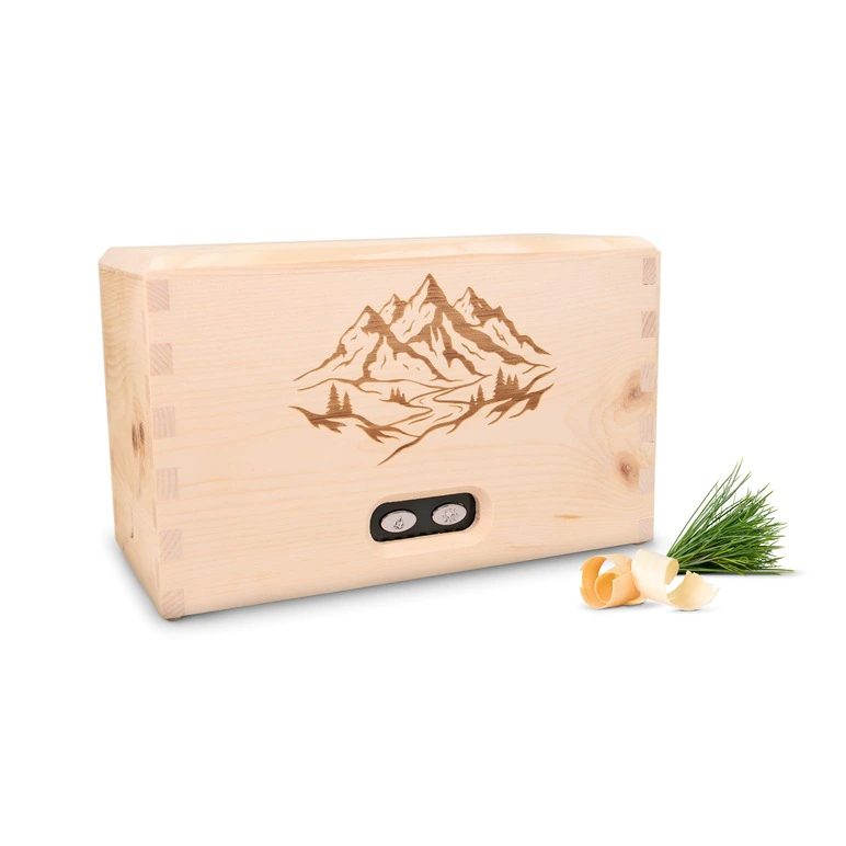 ZirbenDiffuser "KLASSIK" mit der Gravur "Alpenlandschaft"...