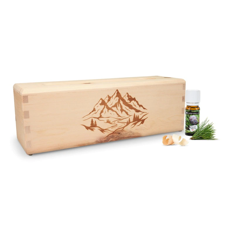 ZirbenDiffuser "AIR-25" mit Gravur "Alpenlandschaft" | Lu...