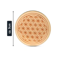 Zirbenholz Untersetzer | Blume des Lebens | 9cm ⌀ Holzuntersetzer f&uuml;r Gl&auml;ser ...