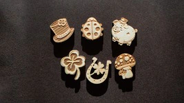 6er Gl&uuml;cksbringer-Set "klein" | je ca. 2cm gro&szlig; | 1x Kleeblatt, 1x ...